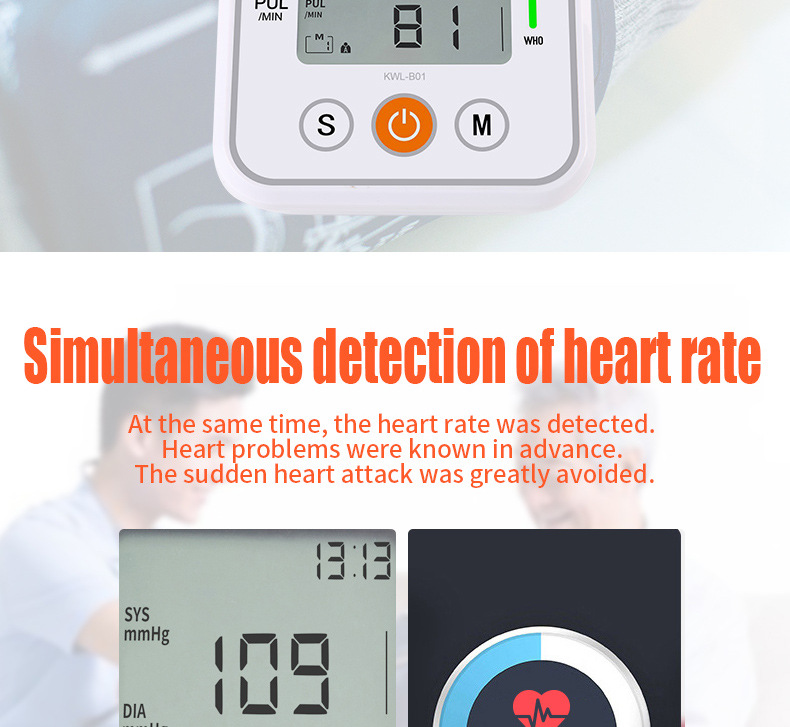 Electronic Sphygmomanometer Large Screen Arm Type Chinese and English Voice Blood Pressure Measuring Instrument Electronic Sphygmomanometer Large Screen Arm Type Chinese and English Voice Blood Pressure Measuring Instrument