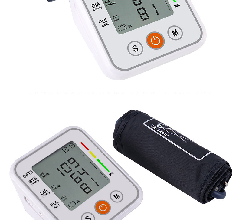 Electronic Sphygmomanometer Large Screen Arm Type Chinese and English Voice Blood Pressure Measuring Instrument Electronic Sphygmomanometer Large Screen Arm Type Chinese and English Voice Blood Pressure Measuring Instrument