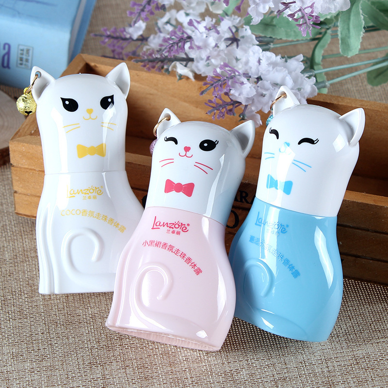 LanzoYe Cat Fragrance Roll-on Body Lotion Travel Women&#039;s Underarm Fragrance Antiperspirant Ball Perfume