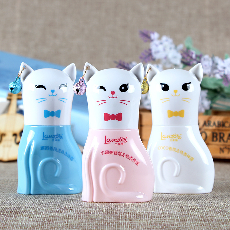 LanzoYe Cat Fragrance Roll-on Body Lotion Travel Women&#039;s Underarm Fragrance Antiperspirant Ball Perfume