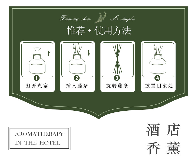 Factory Wholesale Dark Fragrance Fire-Free Aromatherapy Set Spice Glass Rattan Auxiliary Volatile Household Perfume