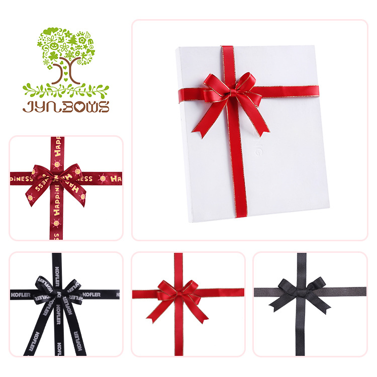 Gift Packaging Knot Handmade Custom Printed Ribbon Ribbon for Perfume Printing Ribbon