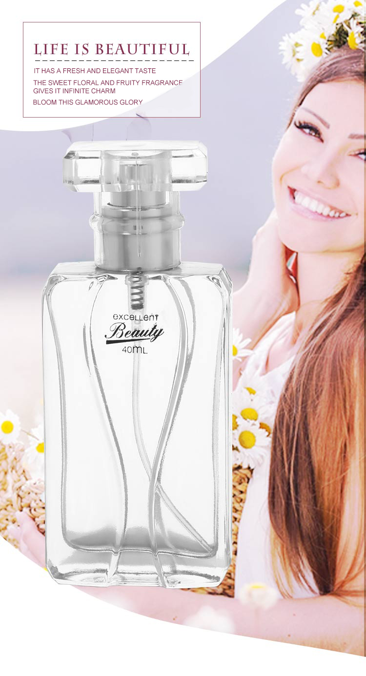 Unique beauty fragrance fresh and elegant flowers and fruit fragrance 40ml lasting sweet girls perfume