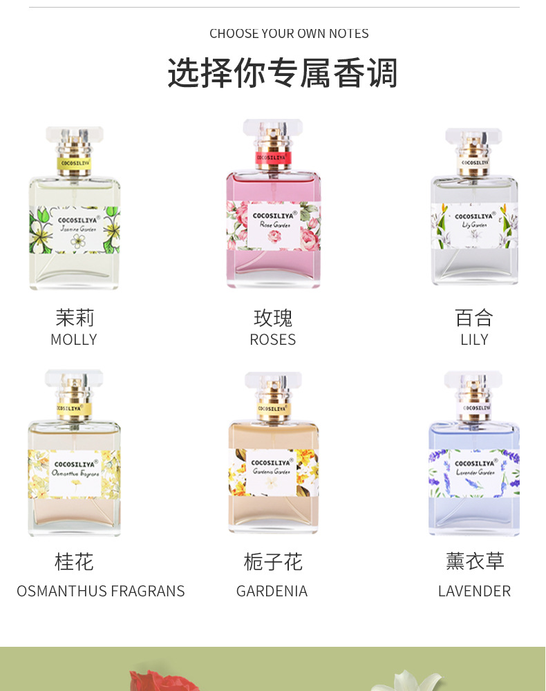 Floral Perfume Osmanthus Rose Lavender Gardenia Light Perfume Long-Lasting Natural Fresh Cosmetics Wholesale Floral Perfume Osmanthus Rose Lavender Gardenia Light Perfume Long-Lasting Natural Fresh Cosmetics Wholesale