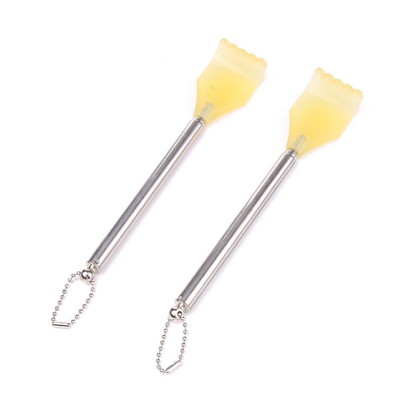 Scratching Device Four-Section Telescopic Massage Stainless Steel Back Scratcher Scratching Rake Back Scratcher