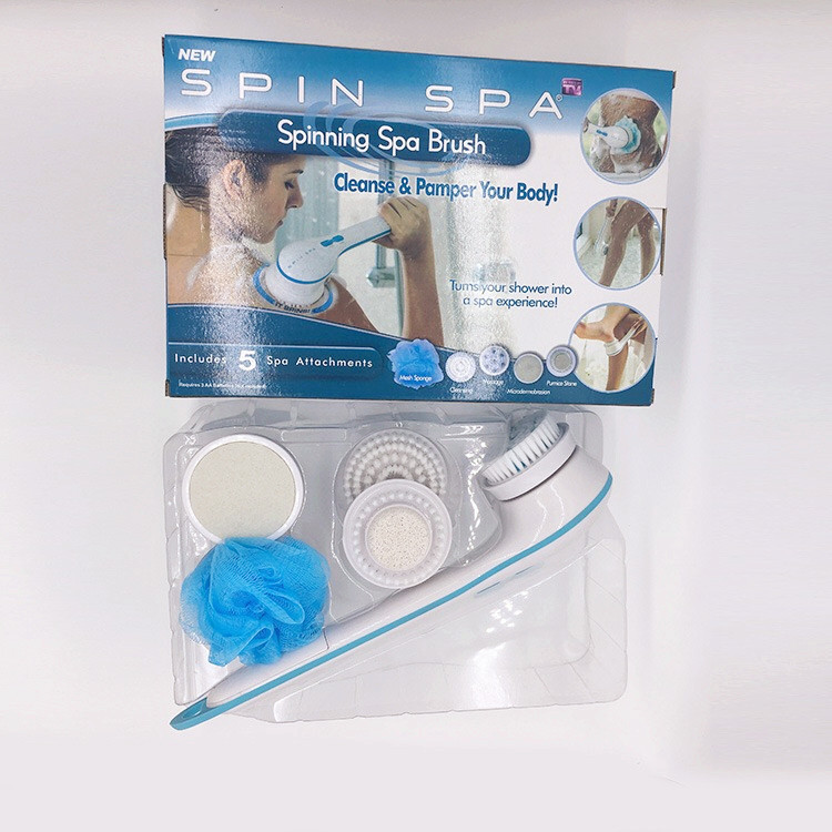 TV Product Spin Spa Waterproof Electric Massage Bath Device Multi-Function Long Handle Bath Brush Back Rub Bath Device