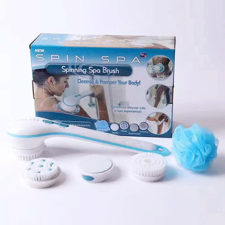 TV Product Spin Spa Waterproof Electric Massage Bath Device Multi-Function Long Handle Bath Brush Back Rub Bath Device