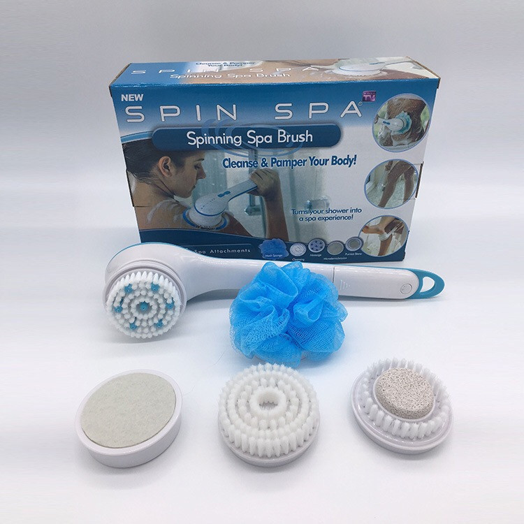 TV Product Spin Spa Waterproof Electric Massage Bath Device Multi-Function Long Handle Bath Brush Back Rub Bath Device