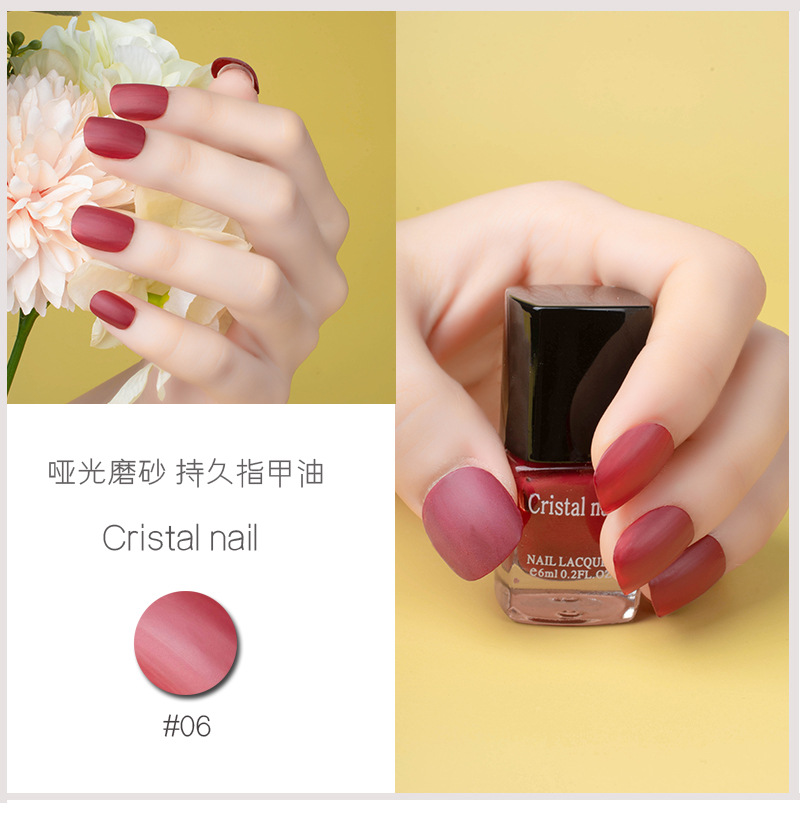 Internet Celebrity Hot Push Matte Nail Polish Matte Non-Peelable Baking-Free Nail Polish for Nail Beauty