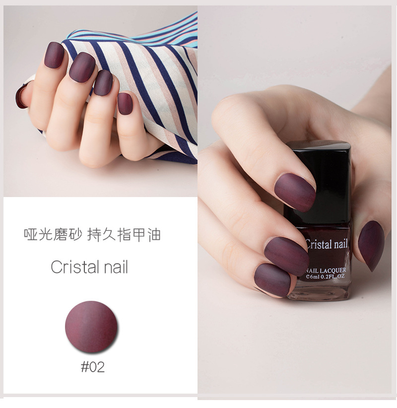 Internet Celebrity Hot Push Matte Nail Polish Matte Non-Peelable Baking-Free Nail Polish for Nail Beauty