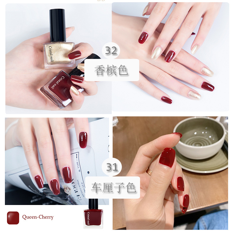 Cristal Nail Water-Based Odorless Baking-Free Nail Polish Tearable Cross-Border Durable Peelable Nail Polish Wholesale