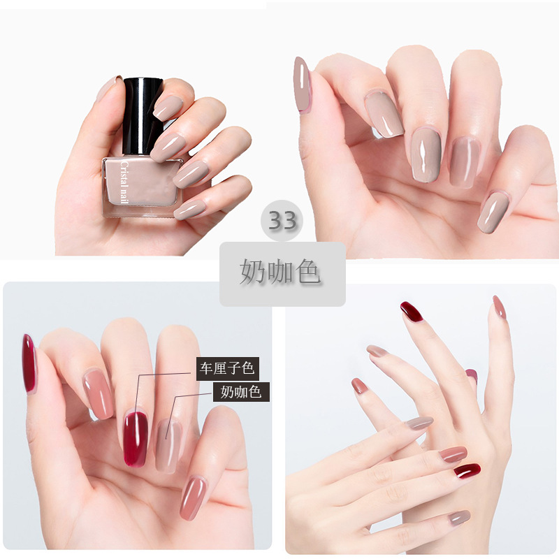 Cristal Nail Water-Based Odorless Baking-Free Nail Polish Tearable Cross-Border Durable Peelable Nail Polish Wholesale