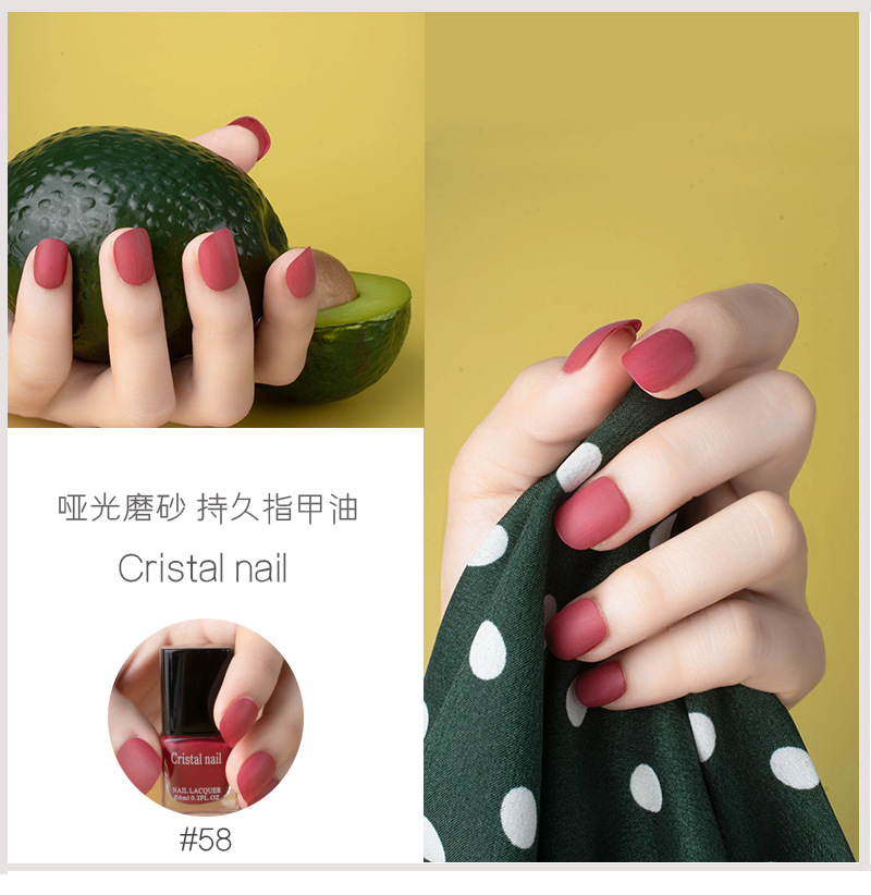 Internet Celebrity Hot Push Matte Nail Polish Matte Non-Peelable Baking-Free Nail Polish for Nail Beauty