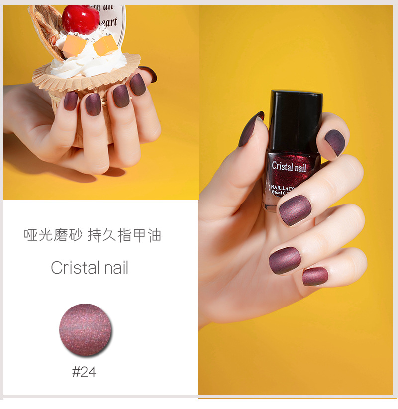 Internet Celebrity Hot Push Matte Nail Polish Matte Non-Peelable Baking-Free Nail Polish for Nail Beauty