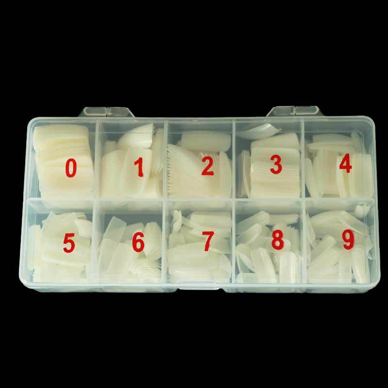 Nail 500 Pieces Boxed Nail Tip French Nail Tip Nail Patch Half Sticker Nail Tip Fake Finger Nail Tip White Natural