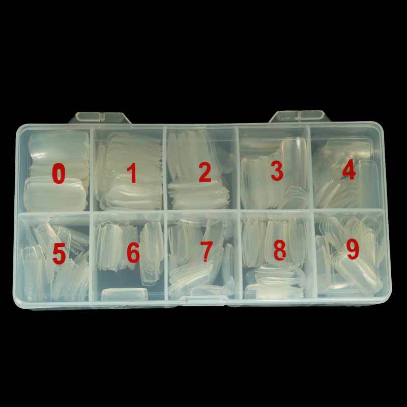 Nail 500 Pieces Boxed Nail Tip French Nail Tip Nail Patch Half Sticker Nail Tip Fake Finger Nail Tip White Natural