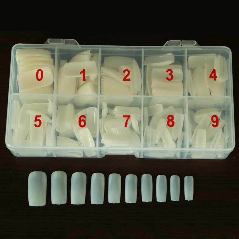 Nail 500 Pieces Boxed Nail Tip French Nail Tip Nail Patch Half Sticker Nail Tip Fake Finger Nail Tip White Natural