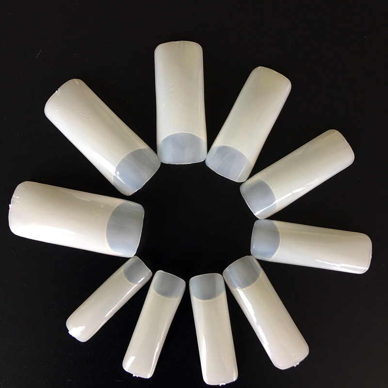 Nail 500 Pieces Boxed Nail Tip French Nail Tip Nail Patch Half Sticker Nail Tip Fake Finger Nail Tip White Natural