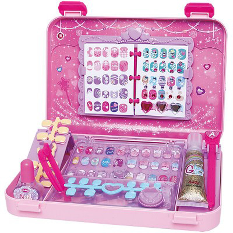 Anli Shiny Nail Bag Sticker Set Children&#039;s DIY Handmade Nail Patch Girls&#039; Makeup Ornament Toys