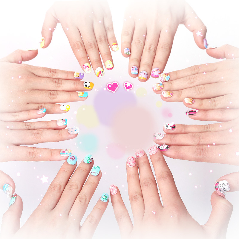 Anli Shiny Nail Bag Sticker Set Children&#039;s DIY Handmade Nail Patch Girls&#039; Makeup Ornament Toys