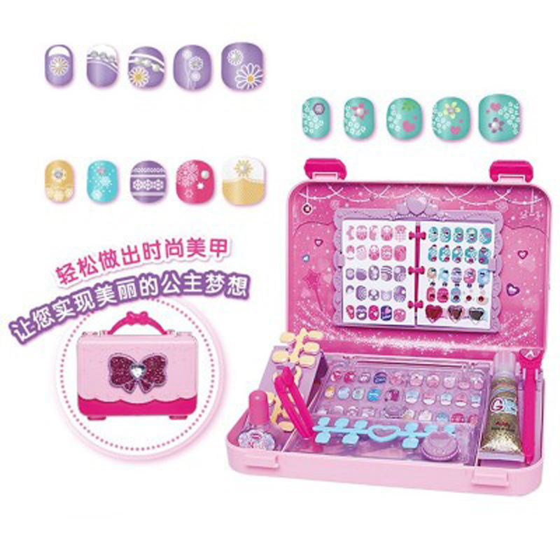 Anli Shiny Nail Bag Sticker Set Children&#039;s DIY Handmade Nail Patch Girls&#039; Makeup Ornament Toys