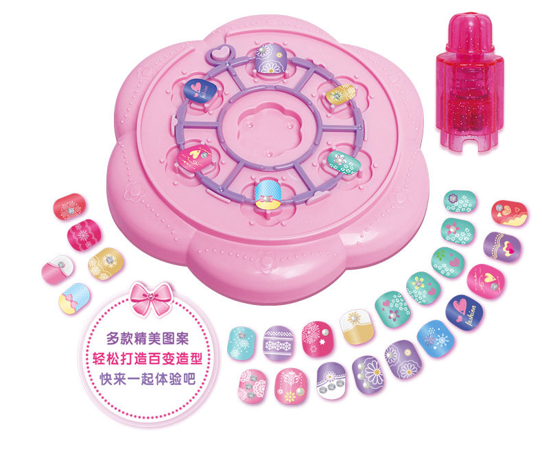 Anli Shiny Nail Bag Sticker Set Children's DIY Handmade Nail Patch Girls' Makeup Ornament Toys
