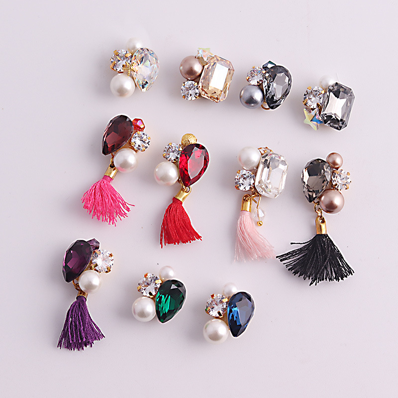 Luxury Handmade Combination Nail Ornament High-End Custom Nail Jewelry Wedding Armor Nail Sticker