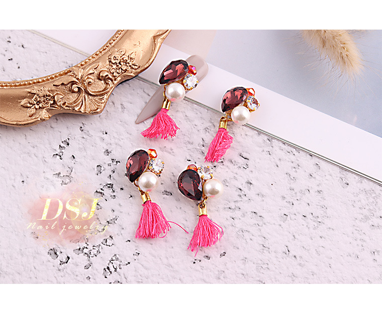 Luxury Handmade Combination Nail Ornament High-End Custom Nail Jewelry Wedding Armor Nail Sticker