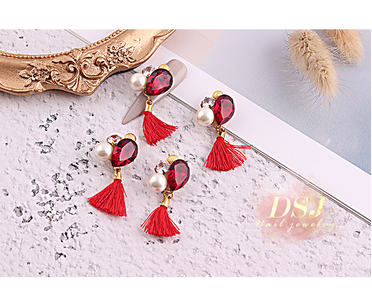 Luxury Handmade Combination Nail Ornament High-End Custom Nail Jewelry Wedding Armor Nail Sticker