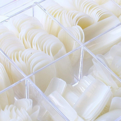 Nail 500 Pieces Boxed Nail Tip Full Sticker Nail Tip Nail Patch French Fake Finger Nail Tip White Natural Transparent