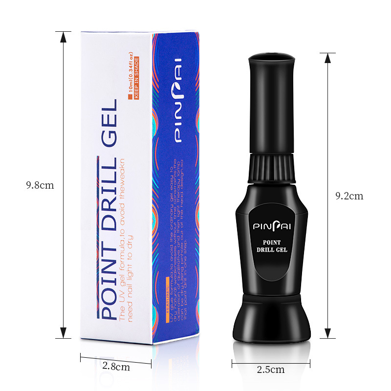 Piple Nail Art Rhinestone Sticking Glue UV Seal Diamond Sticker Flower Ornaments Glue Needle Brush DualUse Drilling Glue