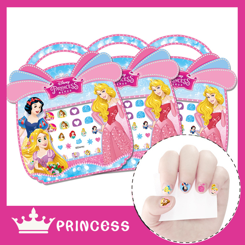 2-in-1 Star Baby Princess 2 Generation Shiny Nail Sticker Frozen Children Cartoon Stickers Nail Beauty Applique