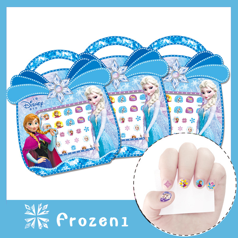 2-in-1 Star Baby Princess 2 Generation Shiny Nail Sticker Frozen Children Cartoon Stickers Nail Beauty Applique