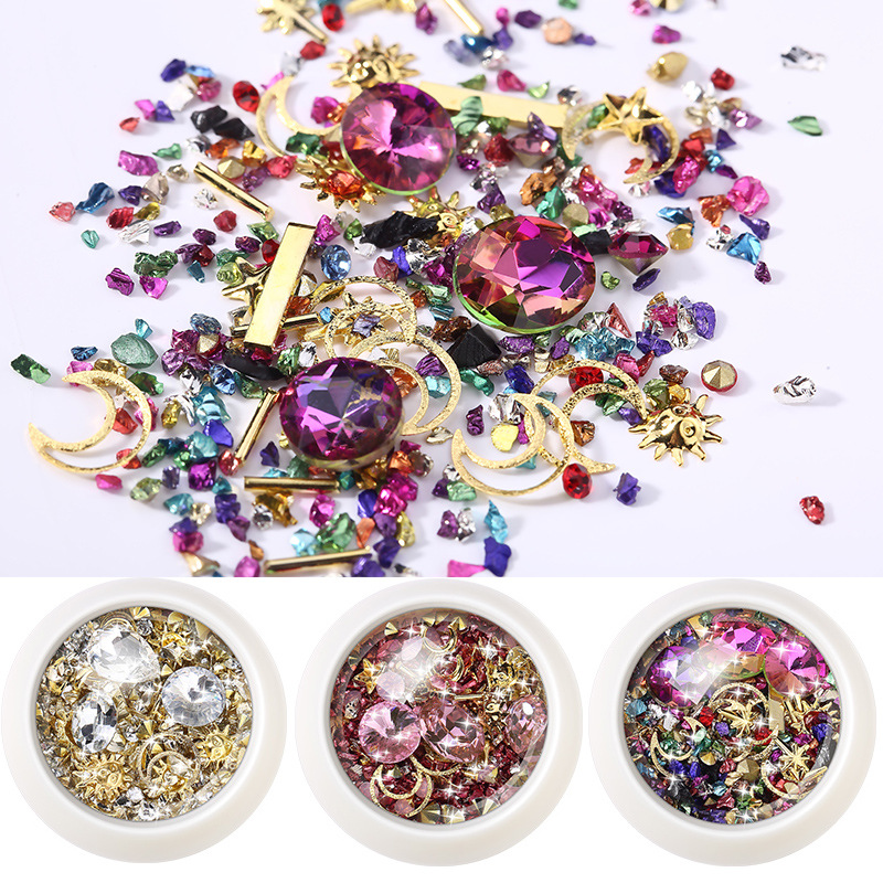 Nail Ornament New Style Diamond Ornament Nail Crystal New York Storm Set Nail Riveting Nail Nail Sticker Jewelry
