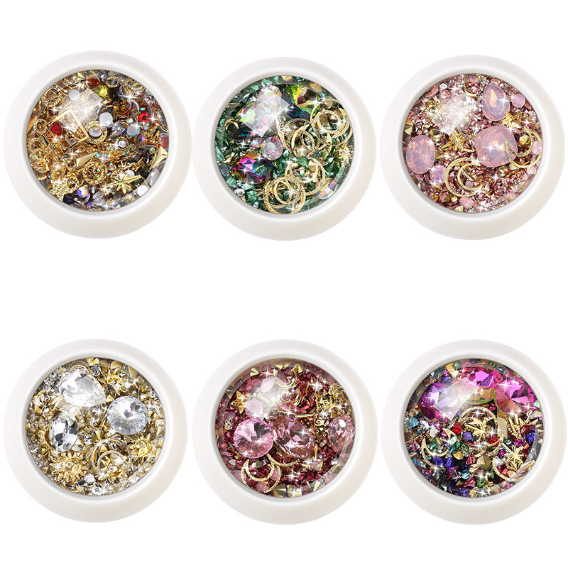 Nail Ornament New Style Diamond Ornament Nail Crystal New York Storm Set Nail Riveting Nail Nail Sticker Jewelry