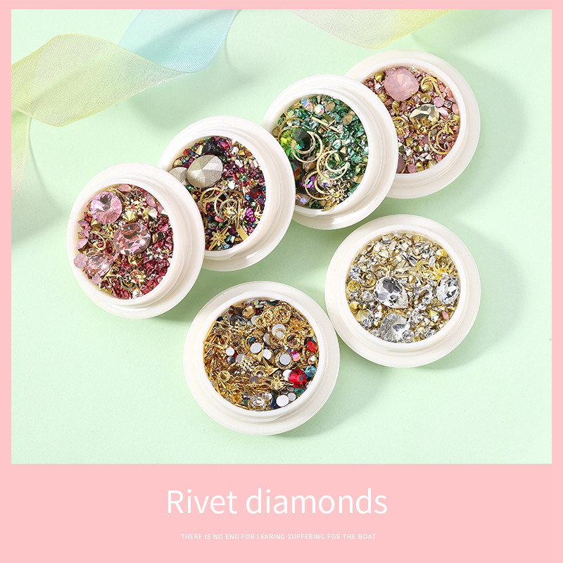 Nail Ornament New Style Diamond Ornament Nail Crystal New York Storm Set Nail Riveting Nail Nail Sticker Jewelry
