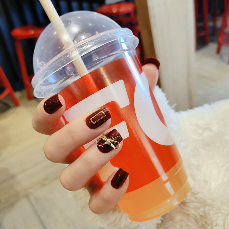 B170 Your Gift Red Bow Mid-Length Square Head Finished Nail Beauty Fake Nails Wear Nail Sticker Wholesale B170 Your Gift Red Bow Mid-Length Square Head Finished Nail Beauty Fake Nails Wear Nail Sticker Wholesale