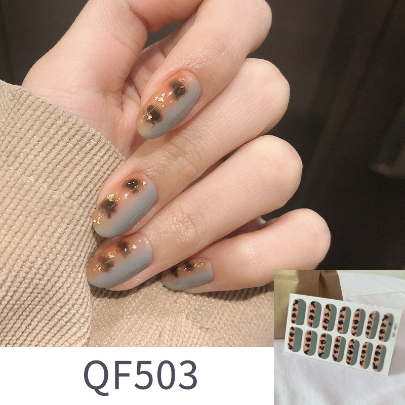 Leopard Nail Sticker Glass Purple Net Red Full Sticker Hipster Nude Color Nail Sticker Waterproof Tearable Nail Sticker Leopard Nail Sticker Glass Purple Net Red Full Sticker Hipster Nude Color Nail Sticker Waterproof Tearable Nail Sticker
