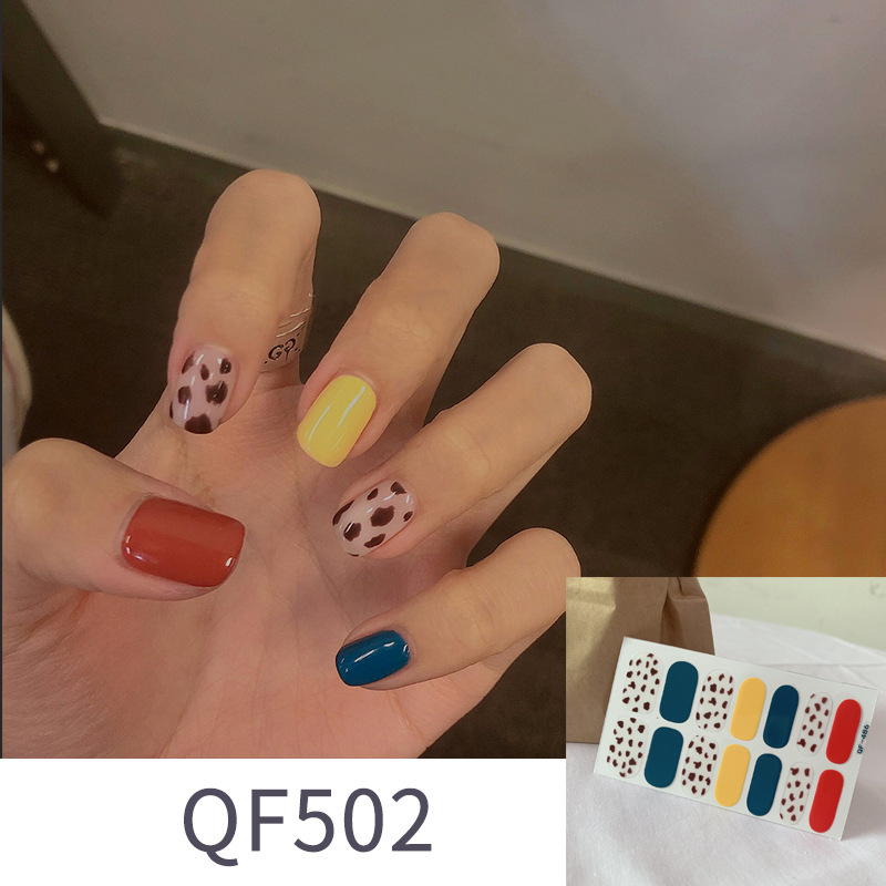 Leopard Nail Sticker Glass Purple Net Red Full Sticker Hipster Nude Color Nail Sticker Waterproof Tearable Nail Sticker Leopard Nail Sticker Glass Purple Net Red Full Sticker Hipster Nude Color Nail Sticker Waterproof Tearable Nail Sticker