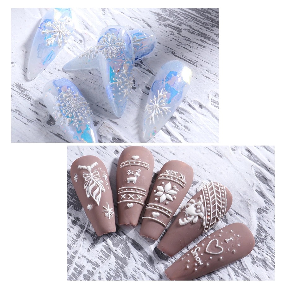 New Arrival Nail Stickers Ins ThreeDimensional 5D Relief Christmas Snowflake French Adhesive Nail Sticker Ornament Nail New Arrival Nail Stickers Ins ThreeDimensional 5D Relief Christmas Snowflake French Adhesive Nail Sticker Ornament Nail