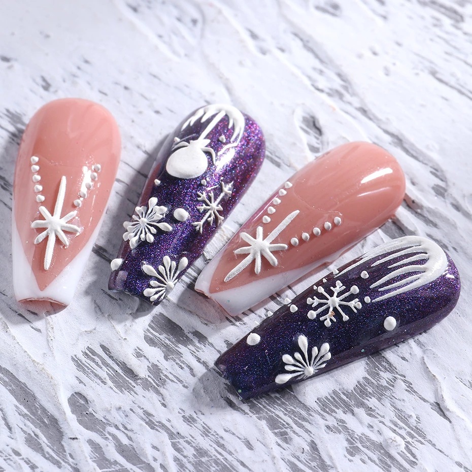 New Arrival Nail Stickers Ins ThreeDimensional 5D Relief Christmas Snowflake French Adhesive Nail Sticker Ornament Nail New Arrival Nail Stickers Ins ThreeDimensional 5D Relief Christmas Snowflake French Adhesive Nail Sticker Ornament Nail
