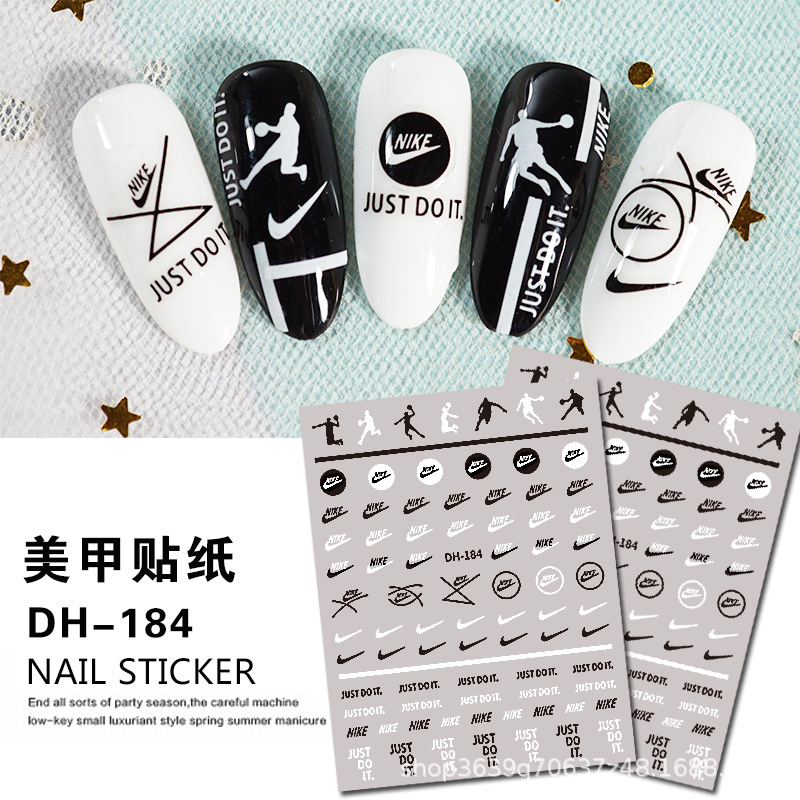 Japanese Nail Sticker Champagne Gold Nail Sticker 3D with Adhesive Graceful Nail Sticker Decorative Nail Shaped Piece