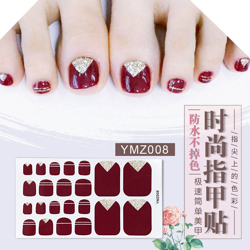 New Korean Nail Footsticker Paper Cartoon Fashion Nail Footsticker Toenail Sticker Environmental Protection Nail Sticker
