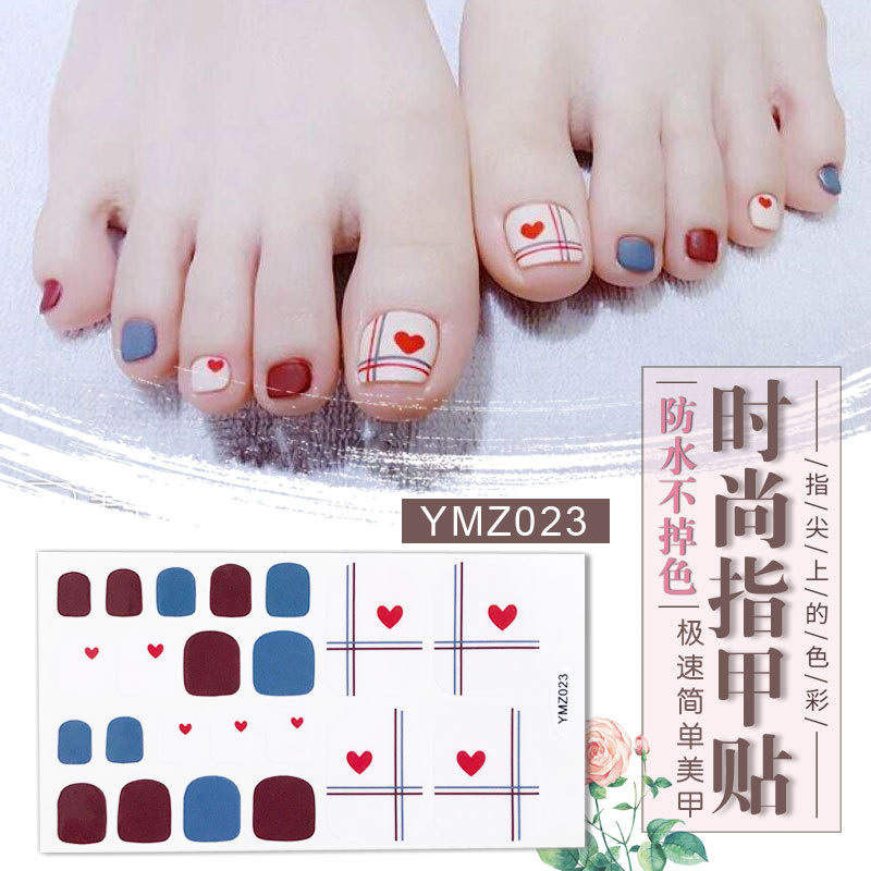 New Korean Nail Footsticker Paper Cartoon Fashion Nail Footsticker Toenail Sticker Environmental Protection Nail Sticker