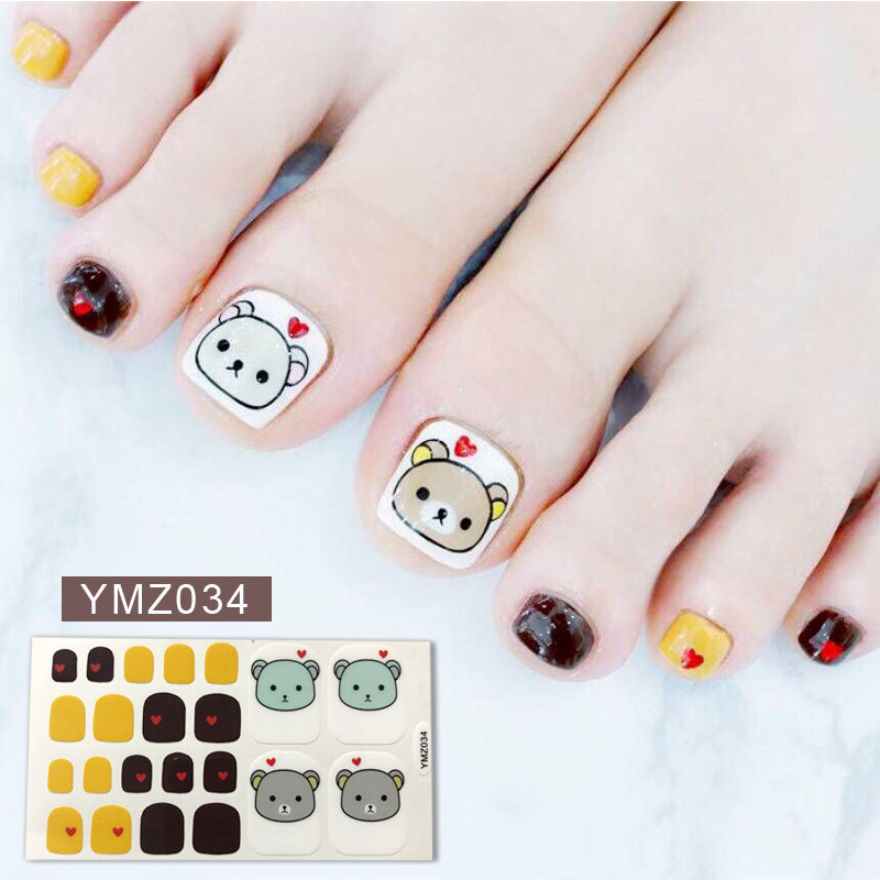New Korean Nail Footsticker Paper Cartoon Fashion Nail Footsticker Toenail Sticker Environmental Protection Nail Sticker