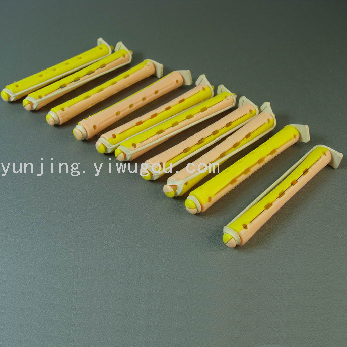 Factory Direct Sales Two-Tone Rod Hair Curler Plastic Hair Curler