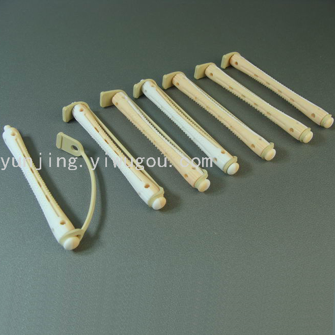 Factory Direct Sales Two-Tone Rod Hair Curler Plastic Hair Curler