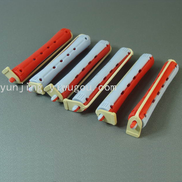 Factory Direct Sales Two-Tone Rod Hair Curler Plastic Hair Curler