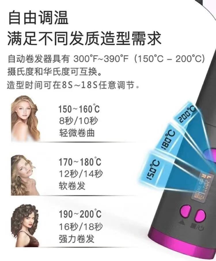 Cross-Border Portable USB Charging Automatic Curler Multi-Function Smart Wireless LCD Lazy Hair Curler Manufacturer Cross-Border Portable USB Charging Automatic Curler Multi-Function Smart Wireless LCD Lazy Hair Curler Manufacturer