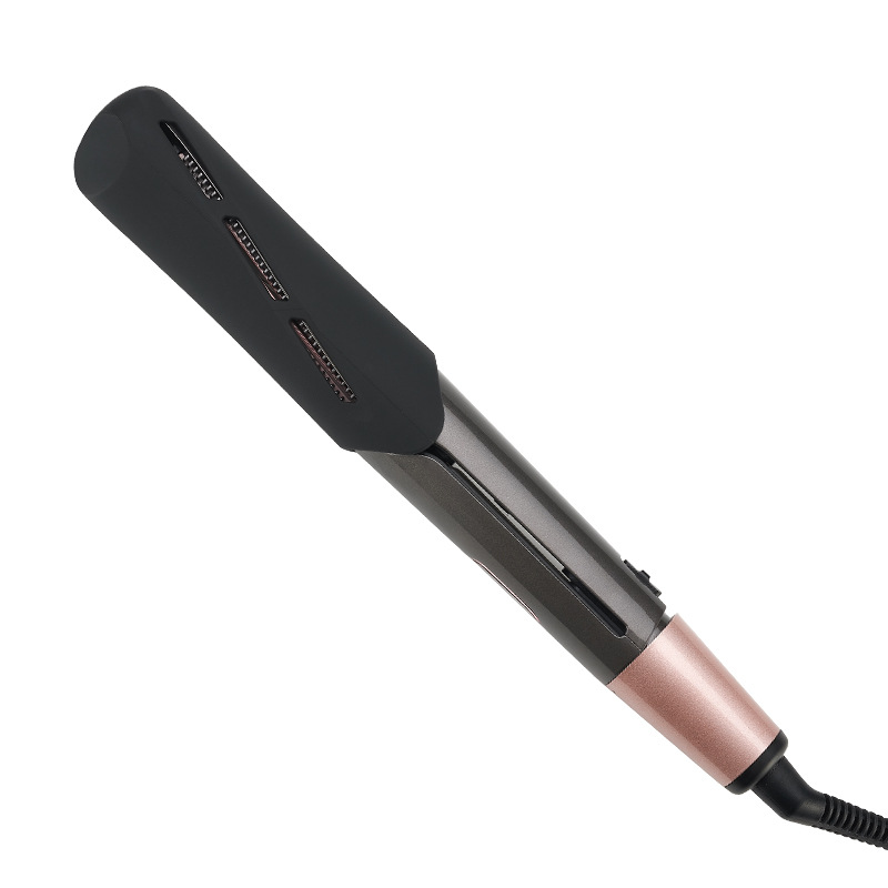 Lescolton&#039;s new two-in-one spiral straight hair curler with comb teeth LCD screen.